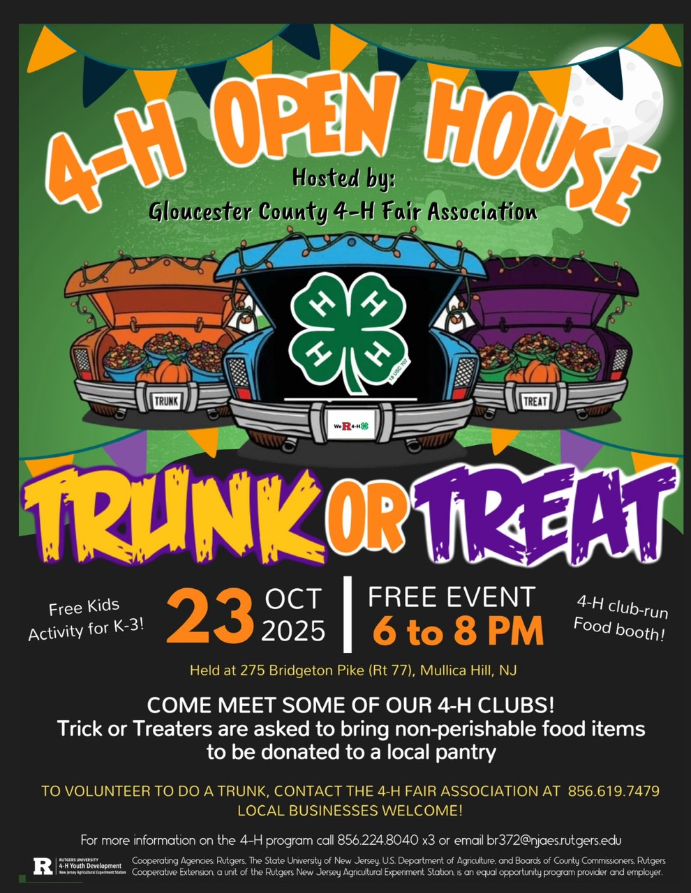 4-H Open House & Trunk or Treat