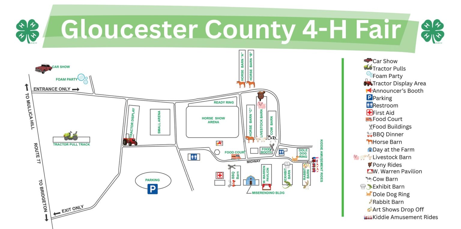 Gloucester County 4-H Fair Fairgrounds Map