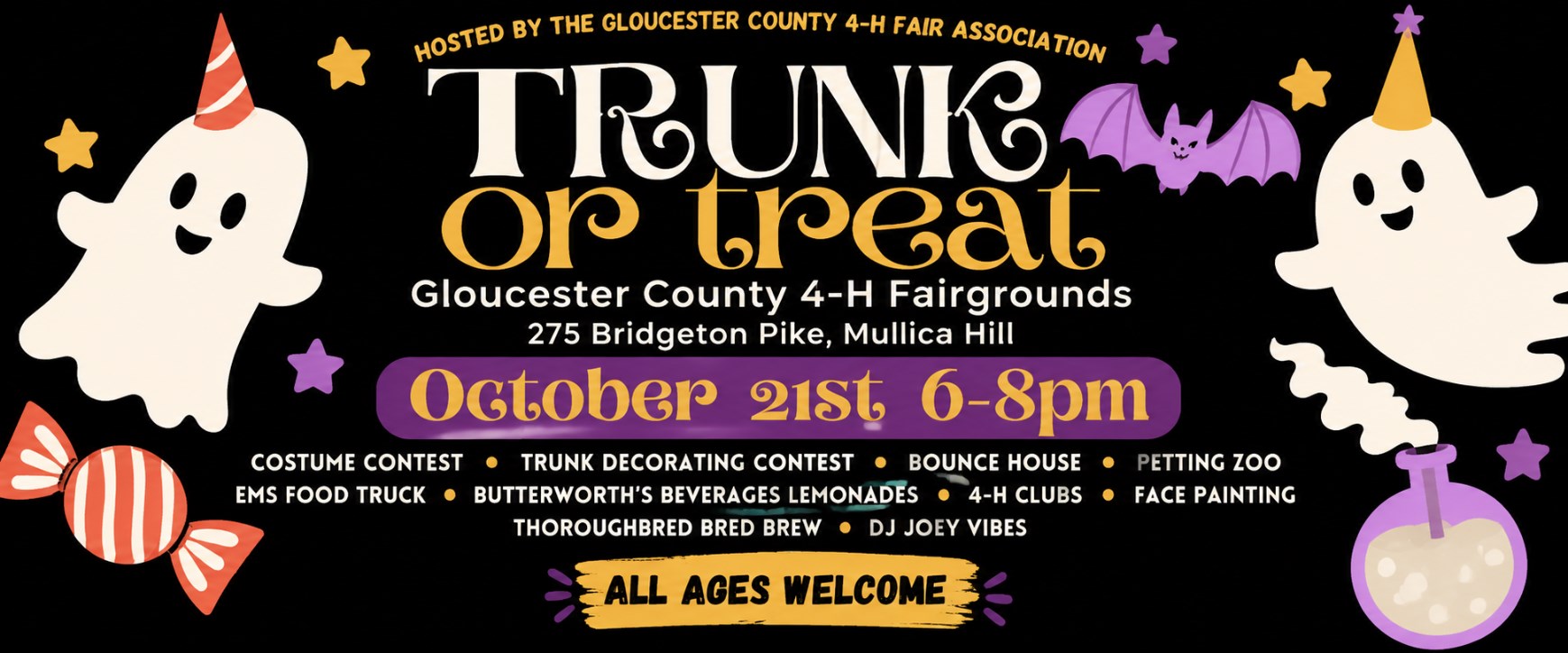 2026 Gloucester County 4-H Trunk or Treat at the Gloucester County 4-H Fairgrounds in Mullica Hill, NJ